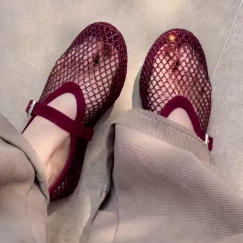 Womens Heels - Hollow Rhinestone Baotou Sandals Women 2026