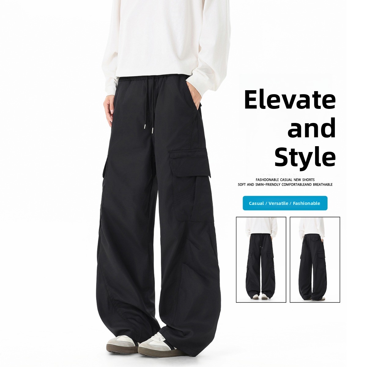 Tailored Trouser Wide - Trendy 3D Tailored Sports Sweatpants Men's