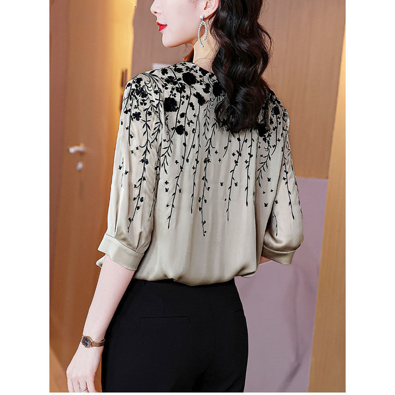 Đầm Nữ Lụa Satin Áo Kiểu Cổ Tr - đánh giá và giá Silk Blouse