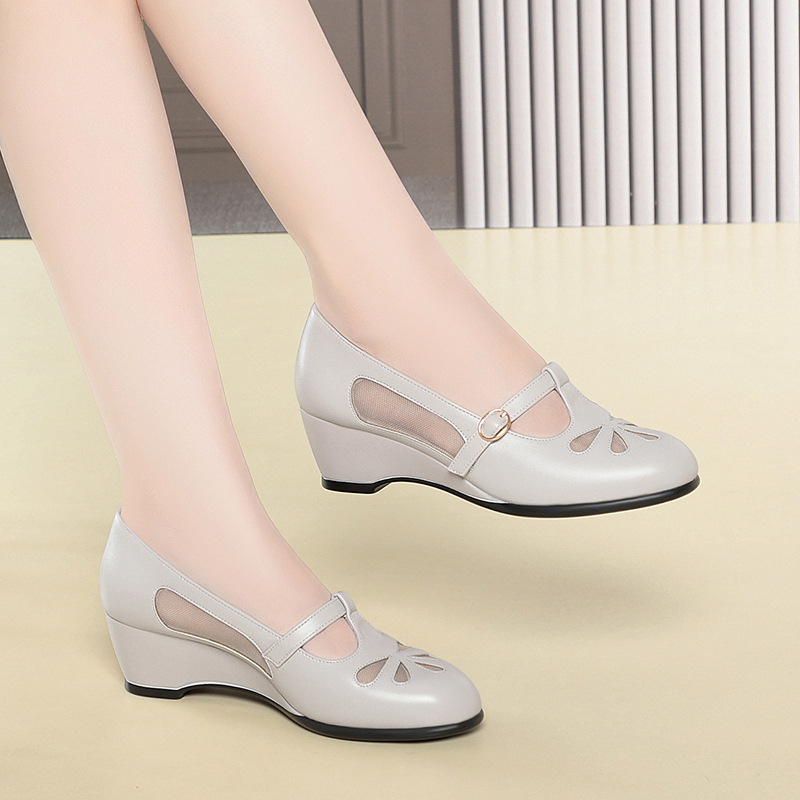 Middle Aged Women Summer Mesh  - đánh giá và giá Womens Heels