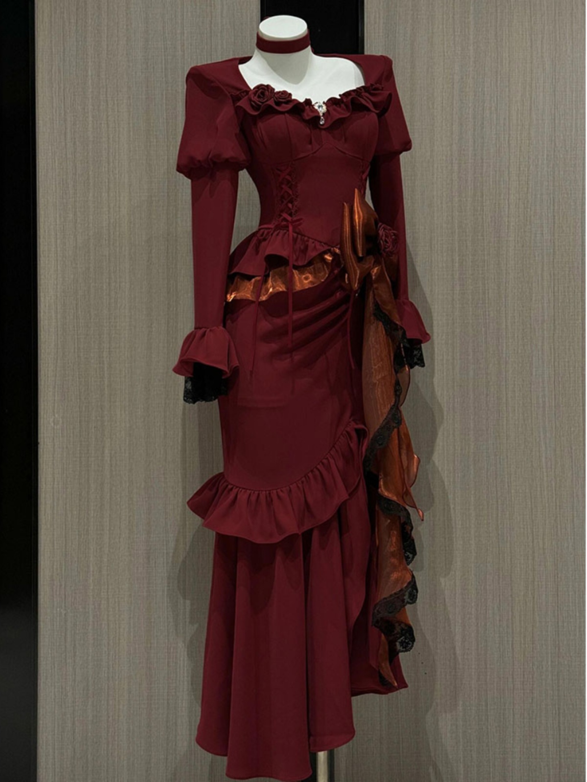 Spring Red Vintage Dress Women - đánh giá và giá Women'S Red Formal Wear