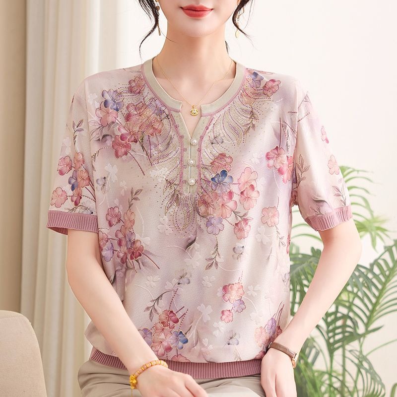 Elegant Mom Women Ice Silk Kni - đánh giá và giá Silk Blouse
