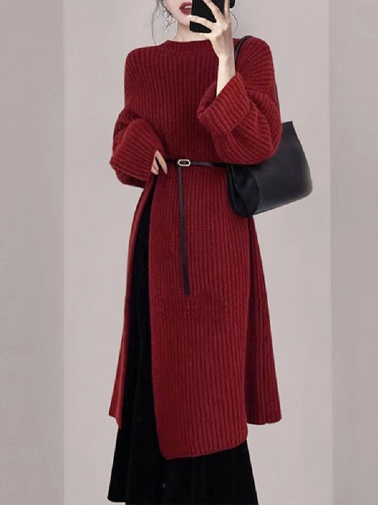 Women Elegant Red Knit Dress A - đánh giá và giá Women'S Red Formal Wear