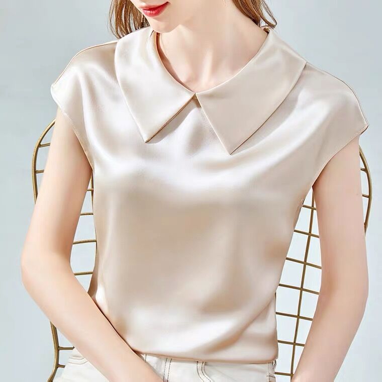 Pháp Thanh Lịch Đá Lụa Áo Sơ M - đánh giá và giá Silk Blouse