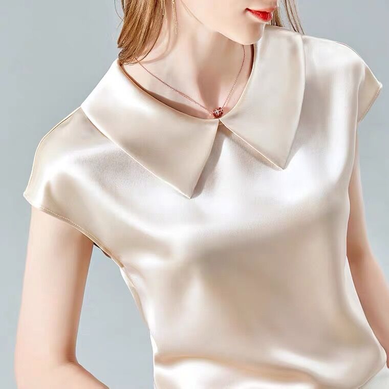 Pháp Thanh Lịch Đá Lụa Áo Sơ M - đánh giá và giá Silk Blouse