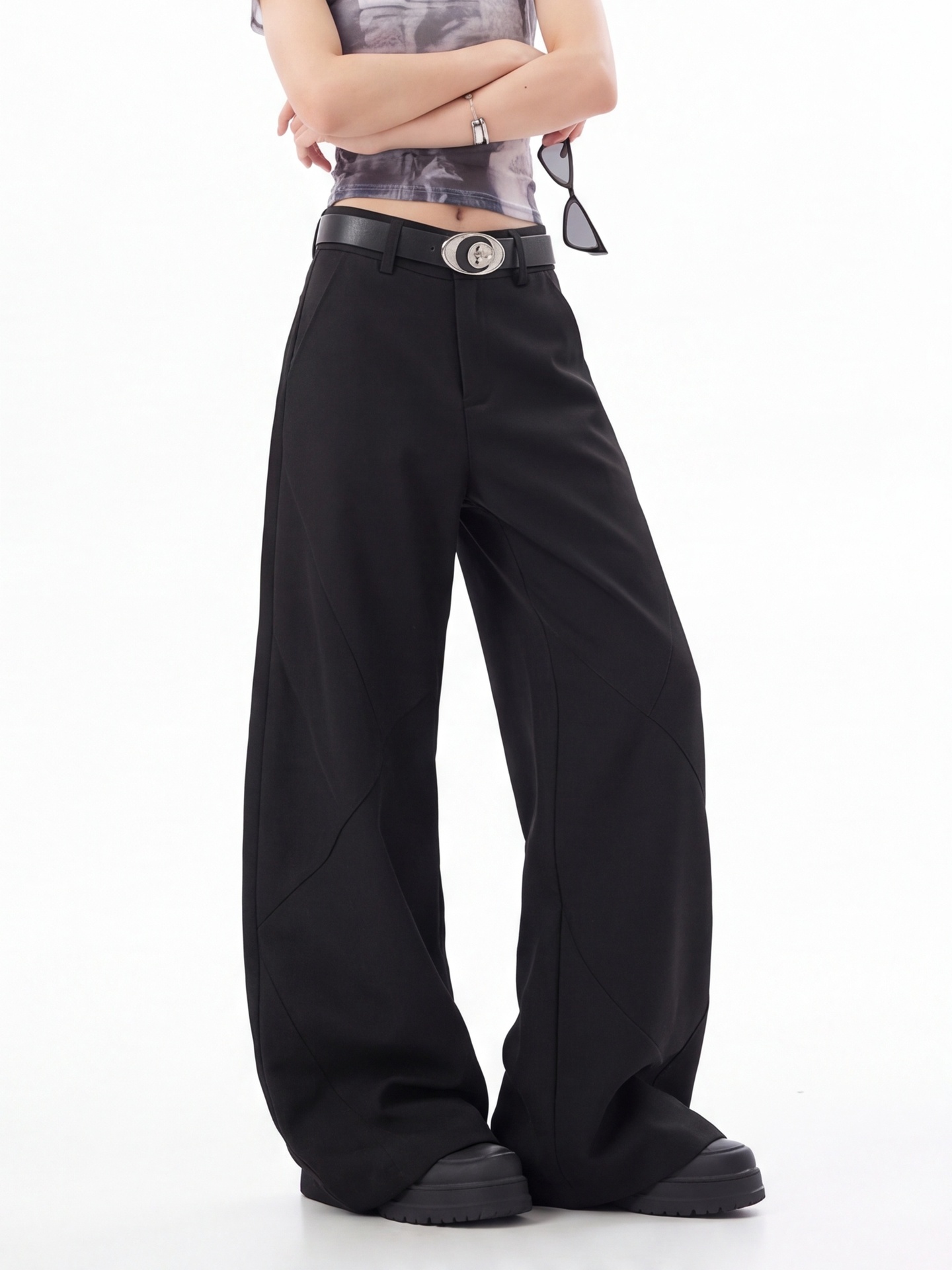 Black High Waist Trousers for  - đánh giá và giá Tailored Trouser Wide